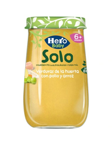 POTITO HERO BABY ECO SOLO VERDURA POLLO ARROZ 190G