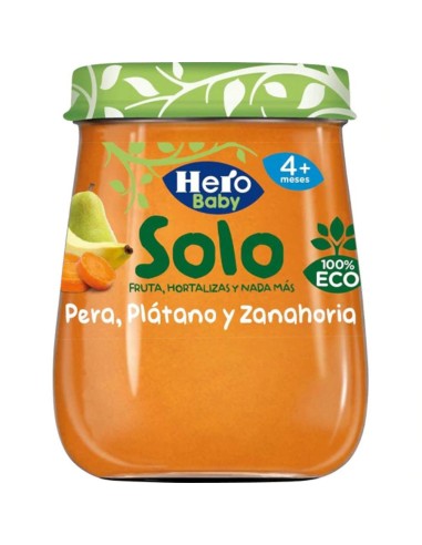 POTITO HERO BABY ECO SOLO PERA PLATANO ZANAHORIA 120GR