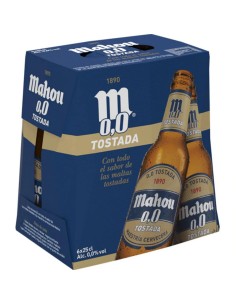 CERVEZA MAHOU 0,0 TOSTADA PACK 6 BOT 25CL