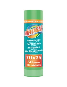 MIHOGAR BOL BAS 10UD G90 70X75 50L VERDE