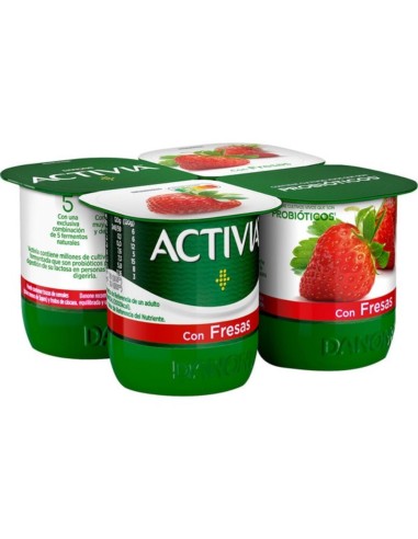 DANONE ACTIVIA CON FRESAS X4