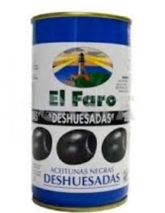 ACEITUNAS FARO NEGRAS S/H BOTE 150GR P.E