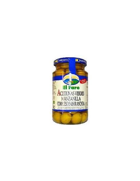 ACEITUNAS FARO C/HUESO TARRO 200 GR P.E.