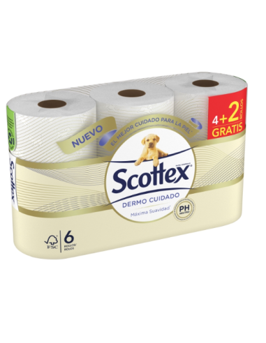 HIGIENICO SCOTTEX SEDA ACOLCHADO 4+2 6